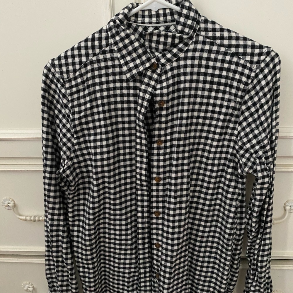 Black and white checkered flannel